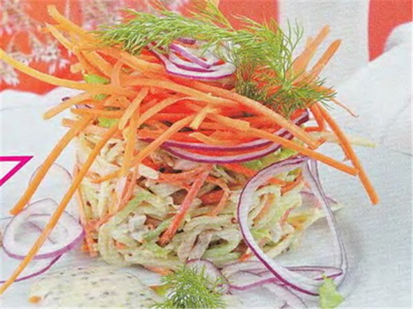 Салат из дайкона с корейской морковью